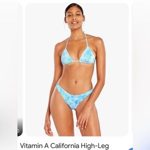 Light blue + white Vitamin A swimsuit